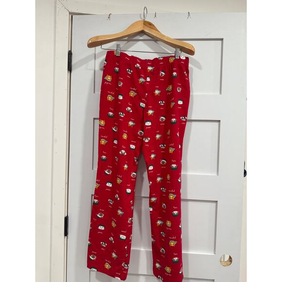 Lands' End Red Cat Pajama Pants Women’s Large Holiday Lounge Sleepwear NWOT - Picture 2 of 6